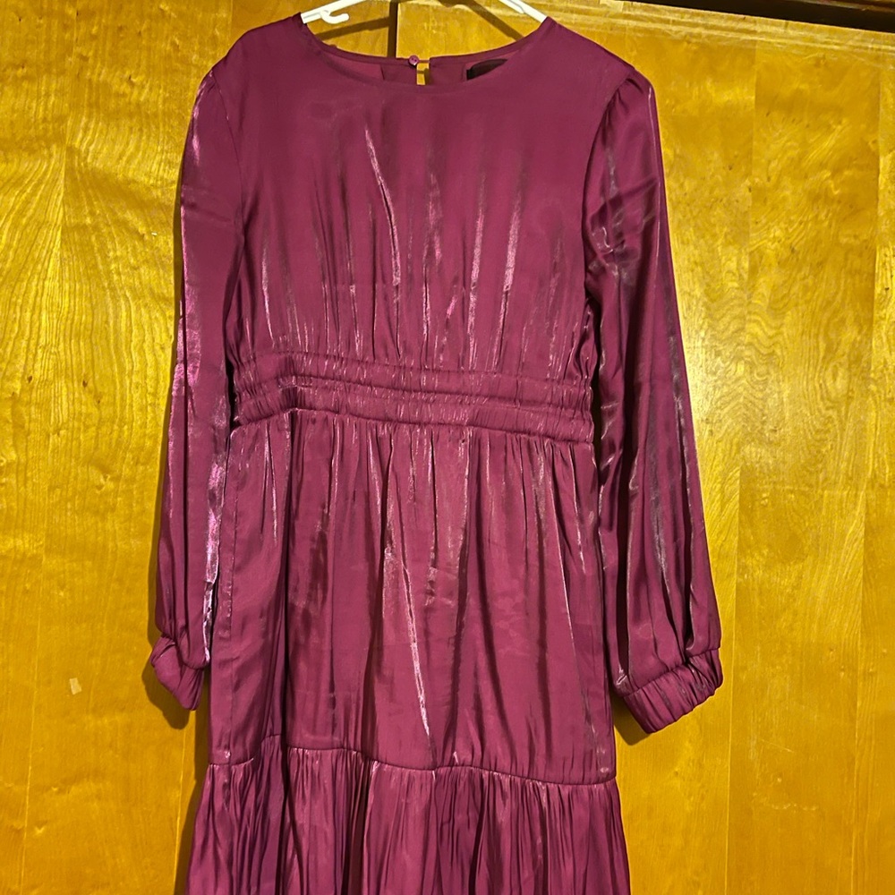 Pink Metallic Boutique Midi Dress